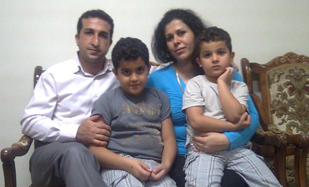 Christian pastor Youcef Nadarkhani and his family